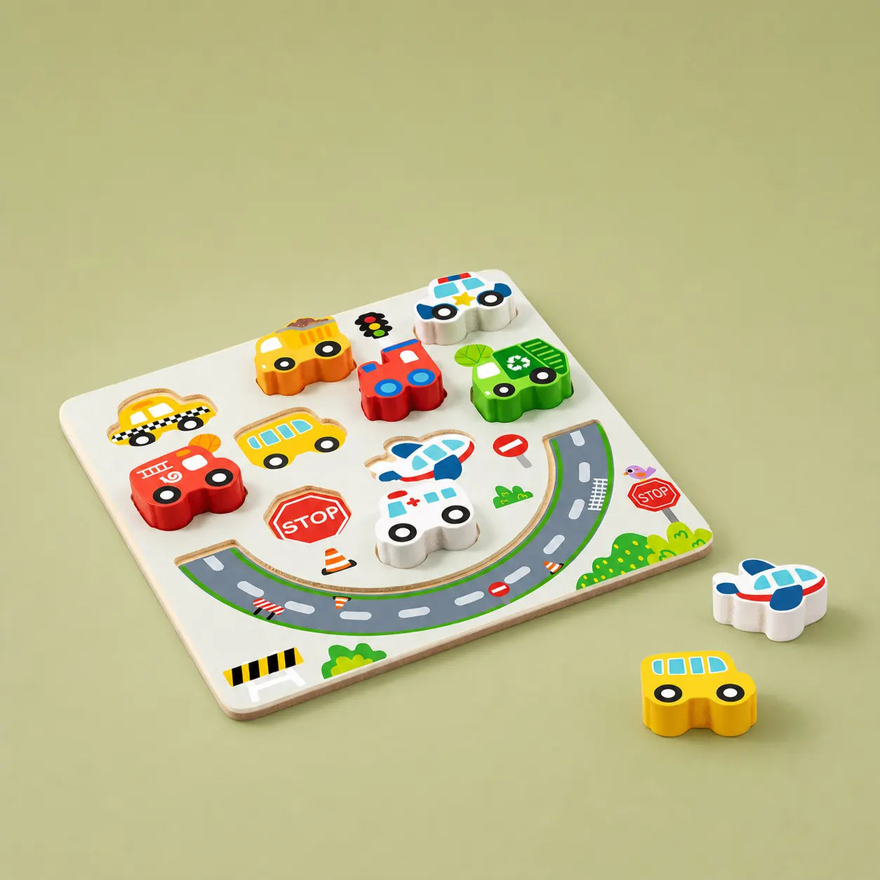2 in 1 Balance Puzzle, Transportation, 2-3y