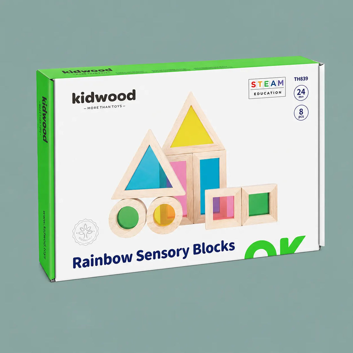 Rainbow Sensory Blocks, 0-12m