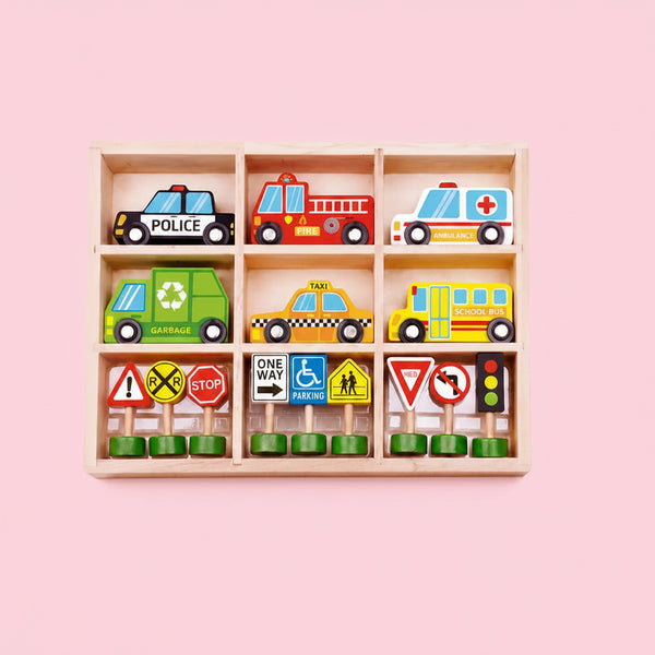 Transportation and Street Sign Set, 2-3y