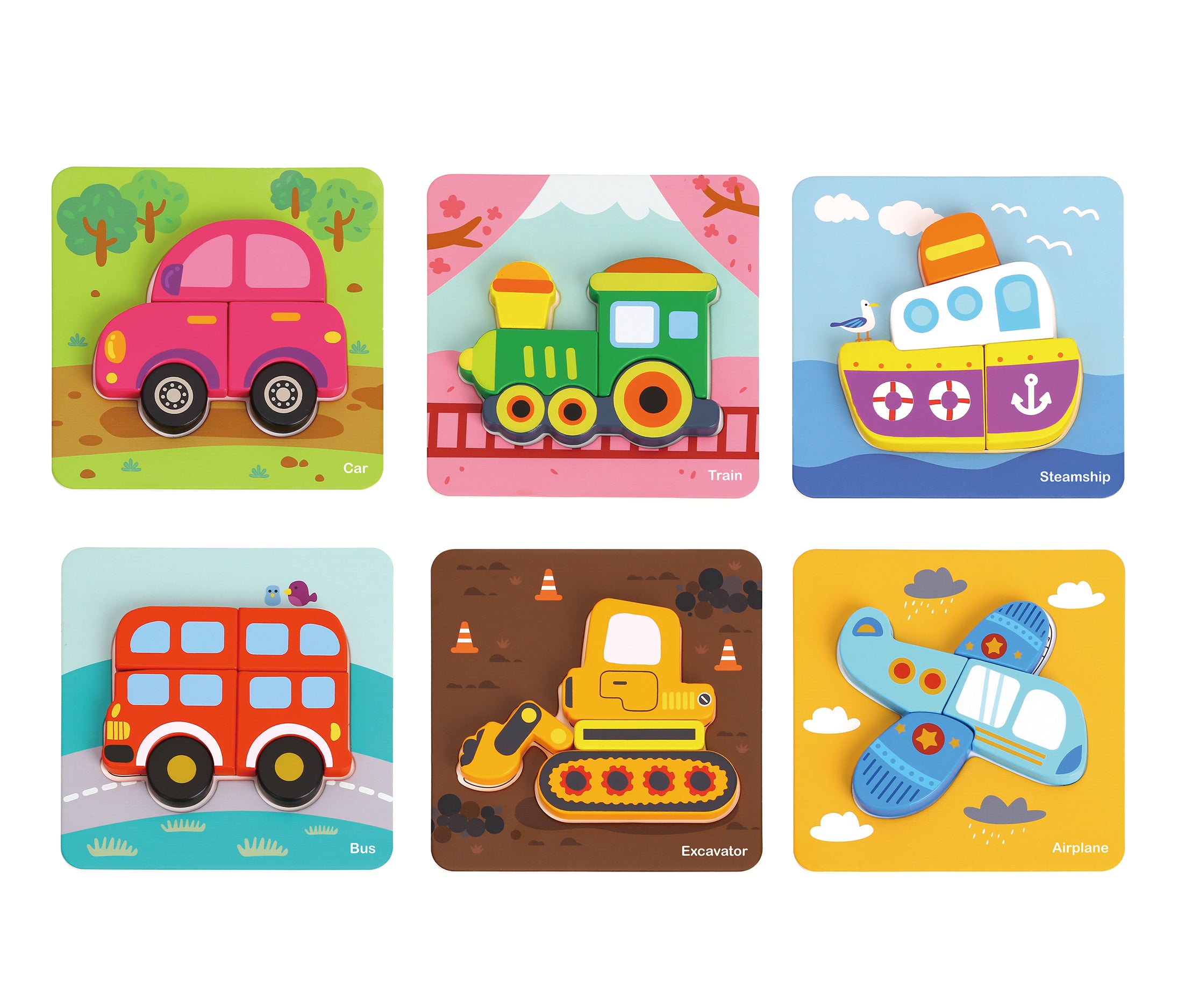 6 in 1 Mini Transportation Puzzle