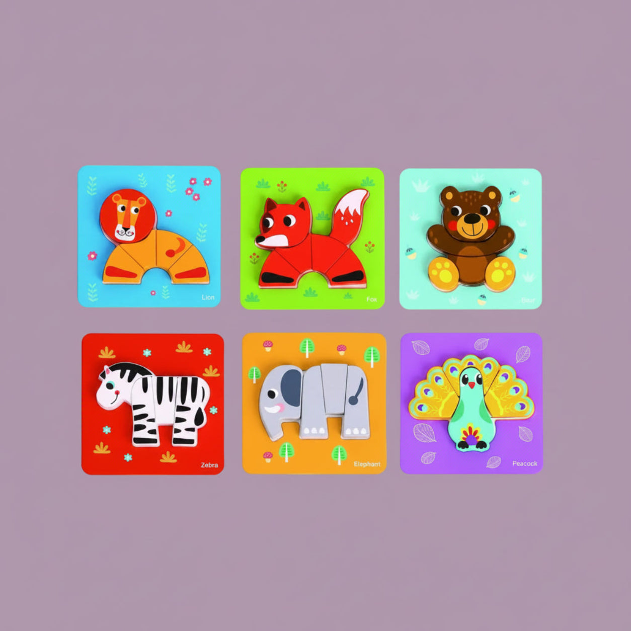 6 in 1 Mini Animal Puzzle, 2-3y